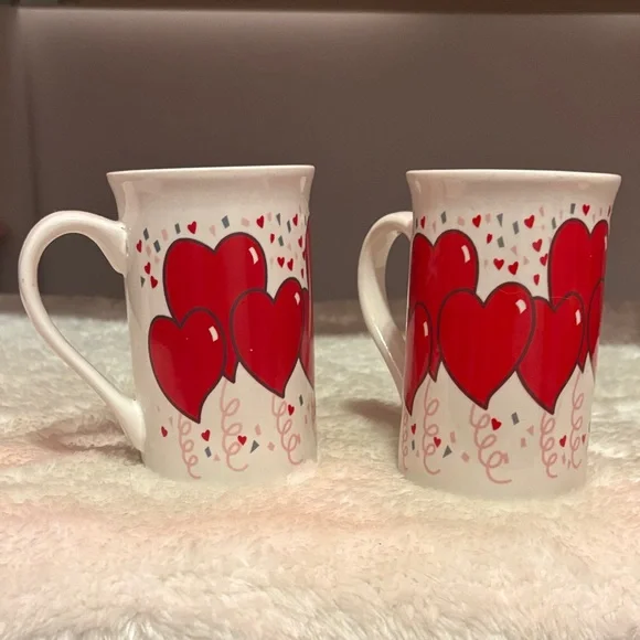 The cutest Vintage Love Heart Ceramic Mugs - valentines anniversary - Picture 2 of 5